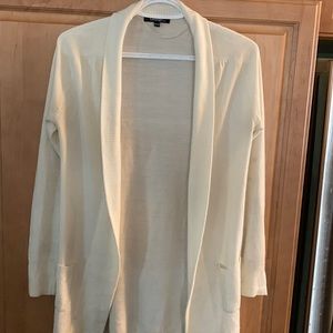 Cozy cream open front Cardi Sweater with shawl collar